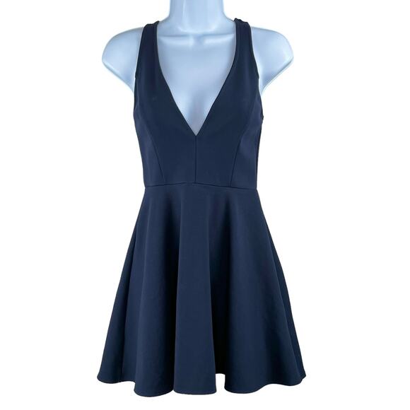 Superdown x Draya Michele Revolve Navy Blue Fit & Flare Mini Dress XS/Small - Picture 2 of 13